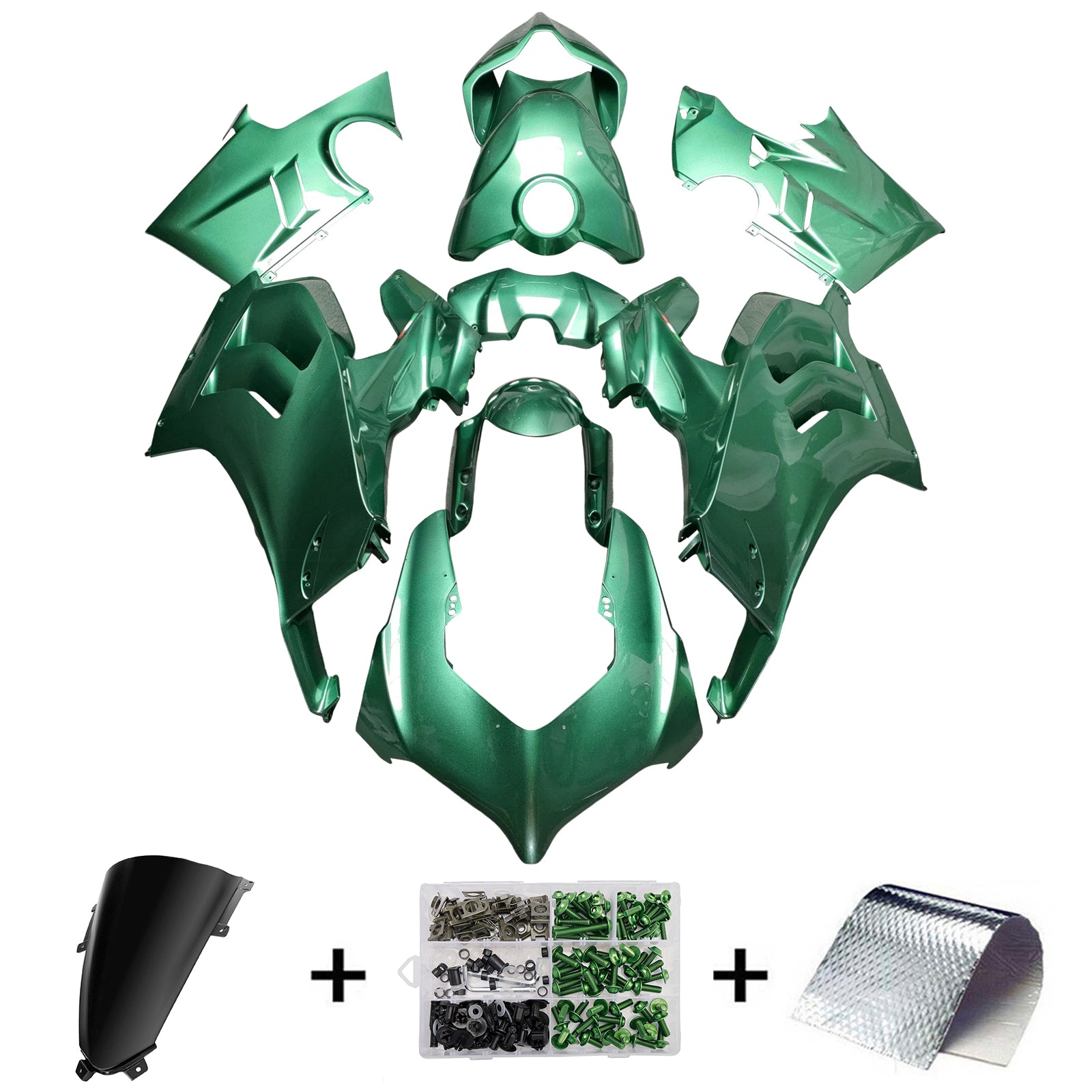 Amotopart 2022-2024 Ducati Panigale V4 V4S Green Fairing Kit