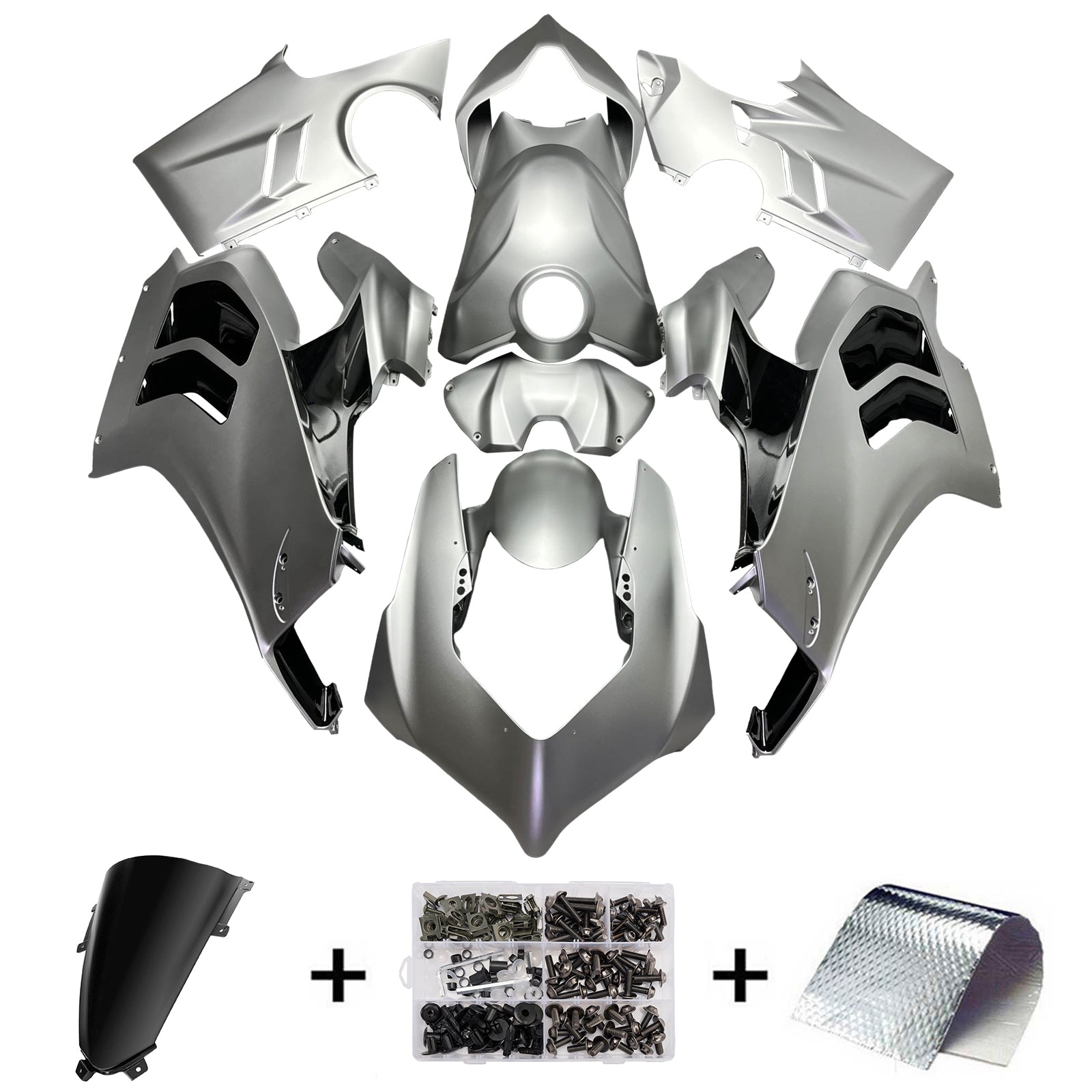 Amotopart 2022-2024 Ducati Panigale V4 V4S Grå Sort Hvid Fairing Kit