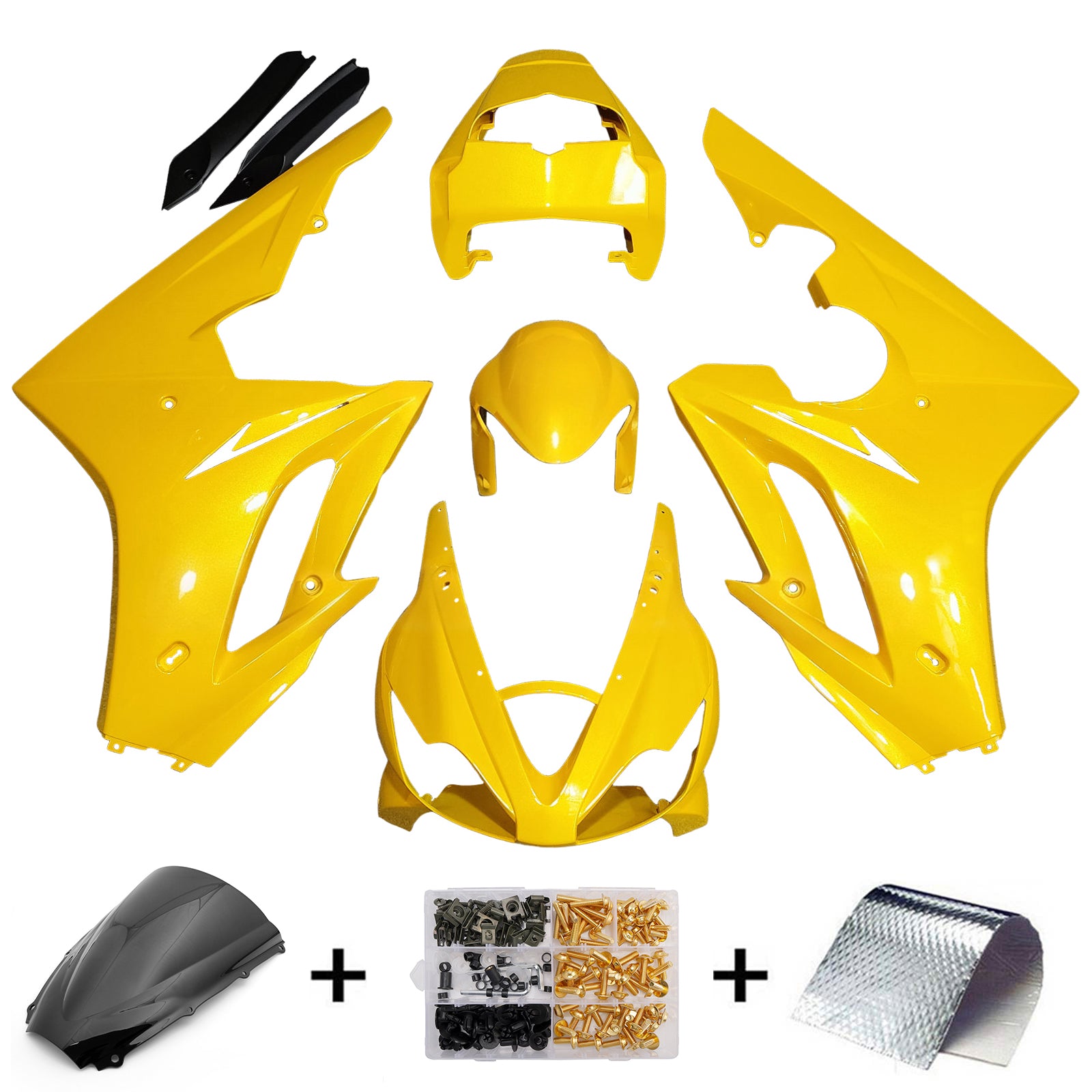 Amotopart 2006-2008 Triumph Daytona 675 Yellow Fairing Kit