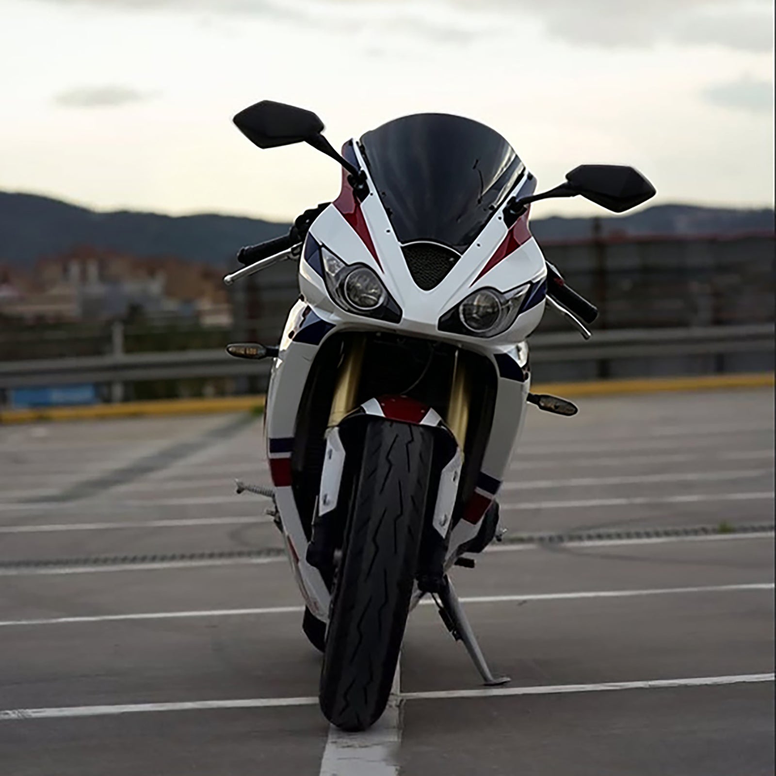 Amotopart 2006-2008 Triumph Daytona 675 White Red Blue Fairing Kit