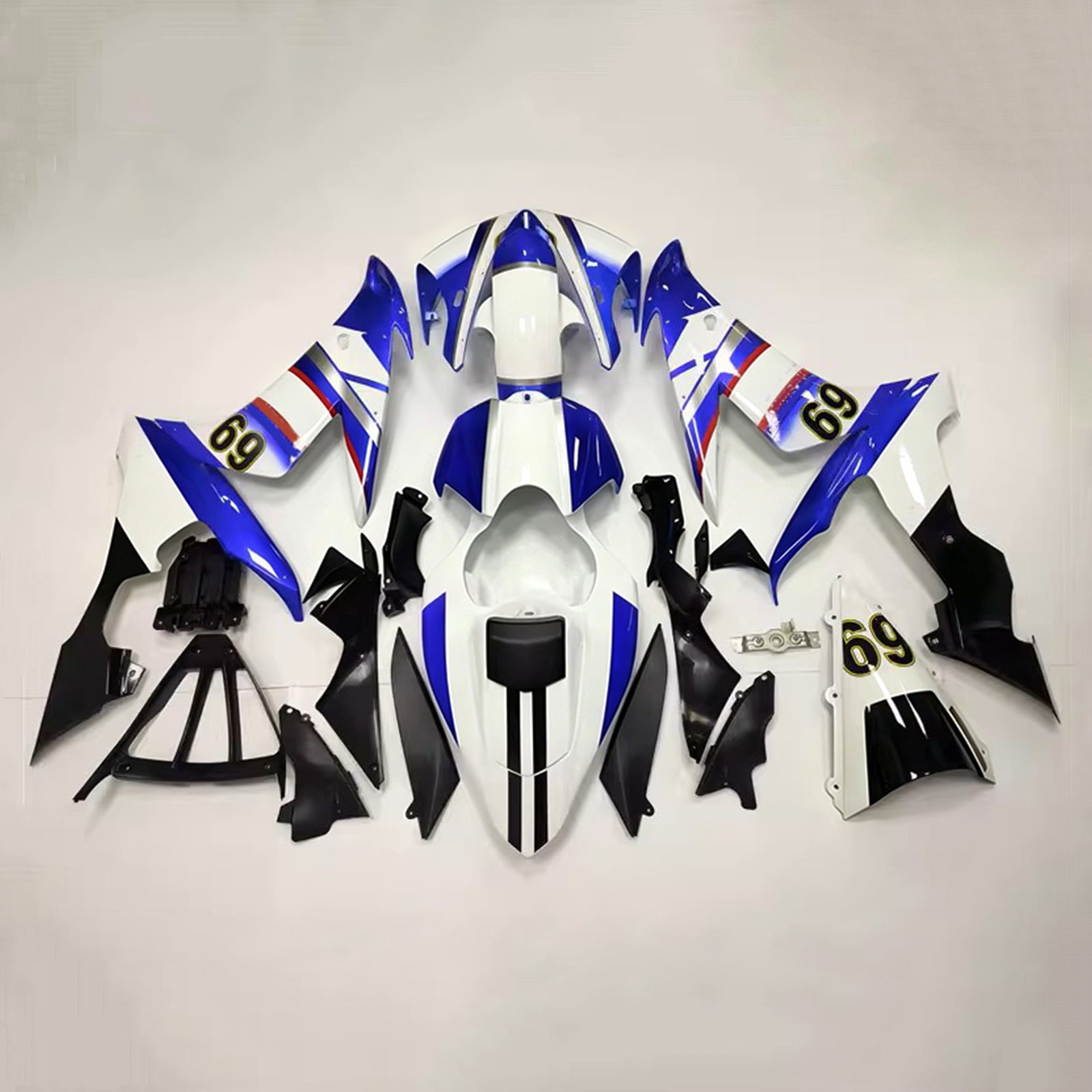 Amotopart 2004-2006 Yamaha YZF 1000 R1 Red  White Blue Fairing Kit