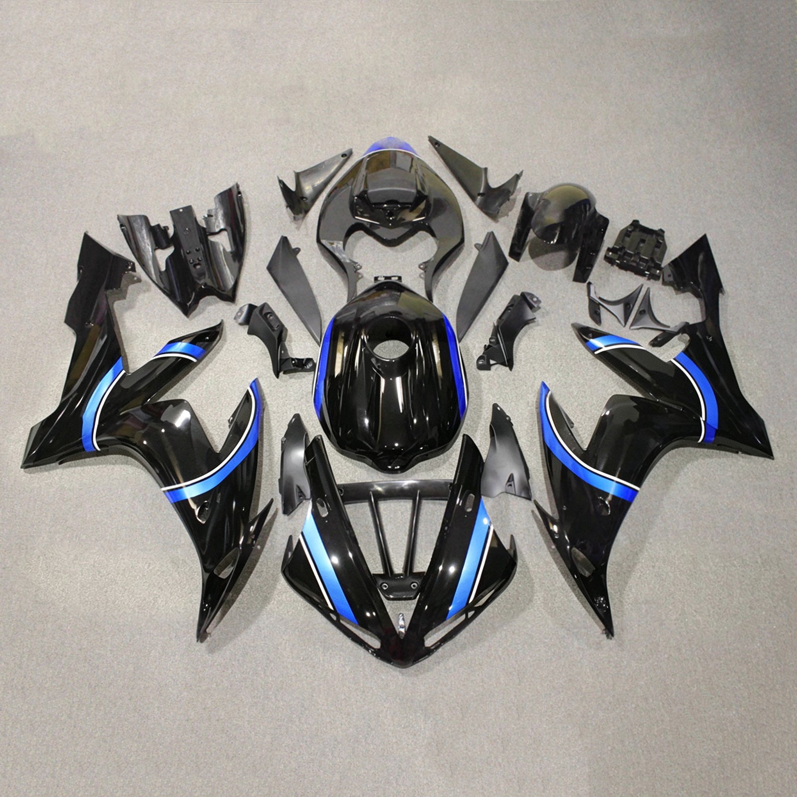 Amotopart 2004-2006 Yamaha YZF 1000 R1 Grå Sort Blå Fairing Kit