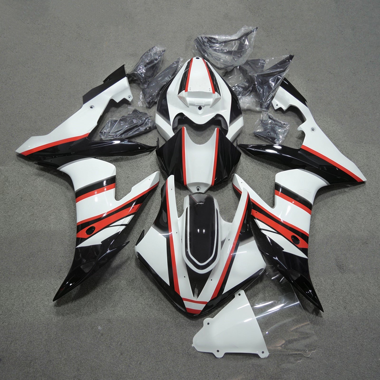 Amotopart 2004-2006 Yamaha YZF 1000 R1 Red Black Grey White Kiting Kit