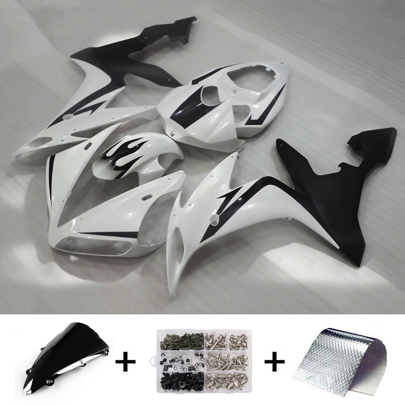 Amotopart 2004-2006 Yamaha YZF 1000 R1 Black Grey Fairing Kit
