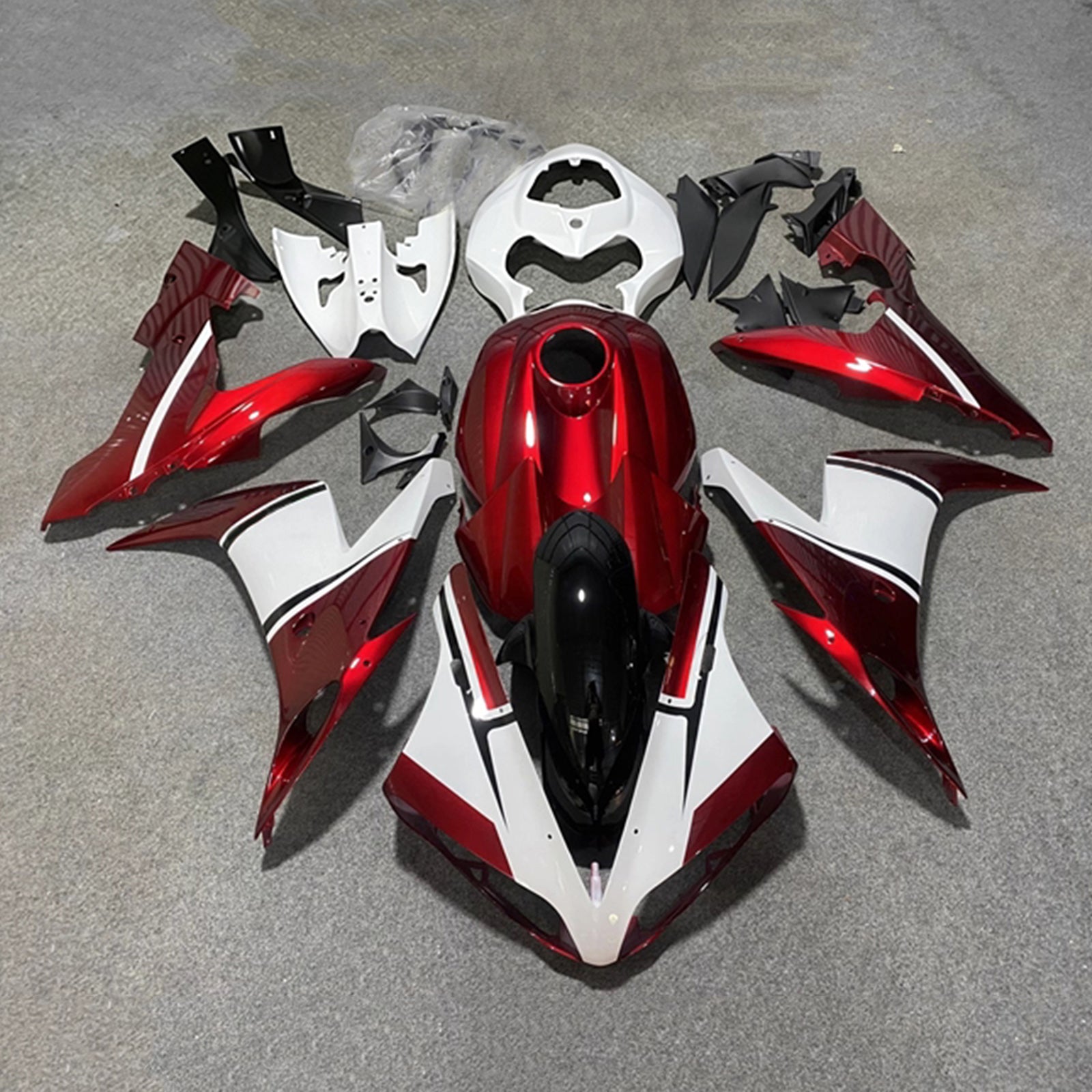 Amotopart 2004-2006 Yamaha YZF 1000 R1 Black Red Fairing Kit