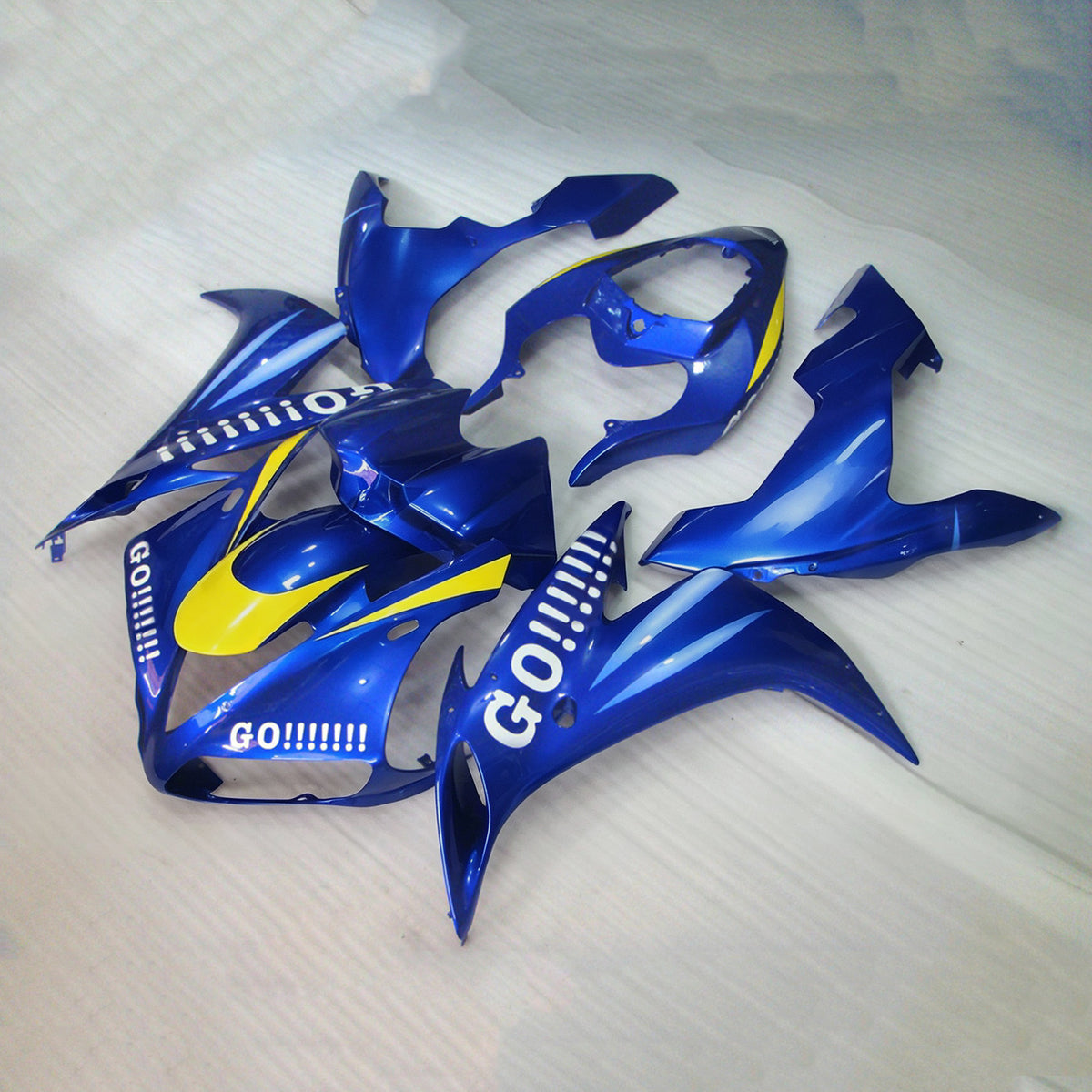 Amotopart 2004-2006 Yamaha YZF 1000 R1 Yellow Blue Fairing Kit