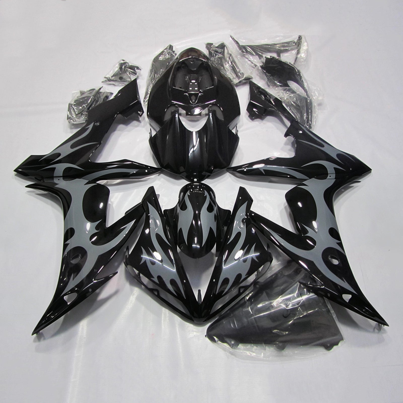 Amotopart 2004-2006 Yamaha YZF 1000 R1 Black Fairing Kit