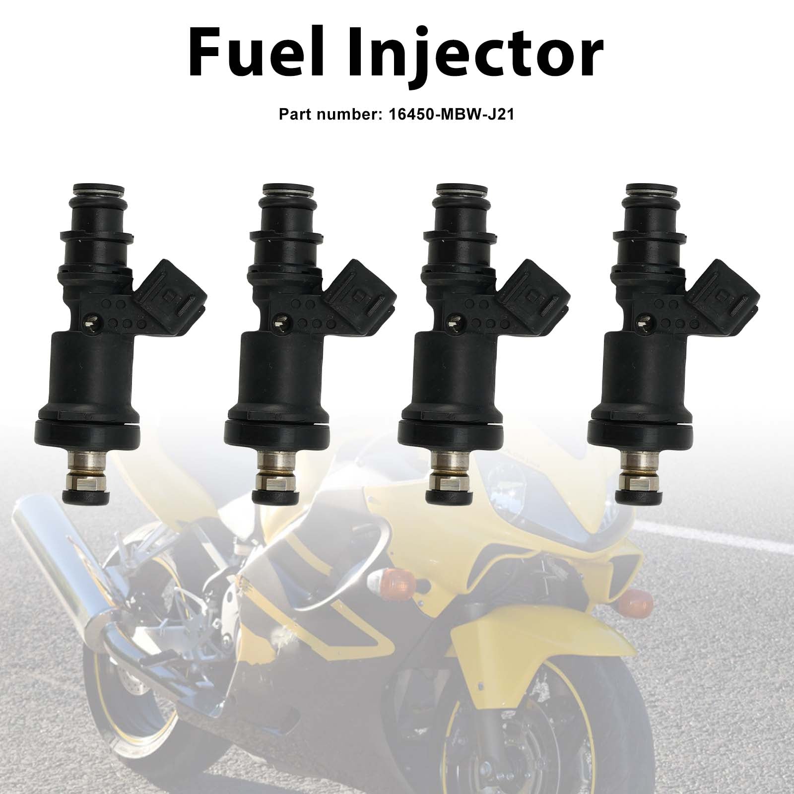 4PC 2001-2006 Honda CBR600F4 Fuel Injectors 16450-MBW-J21