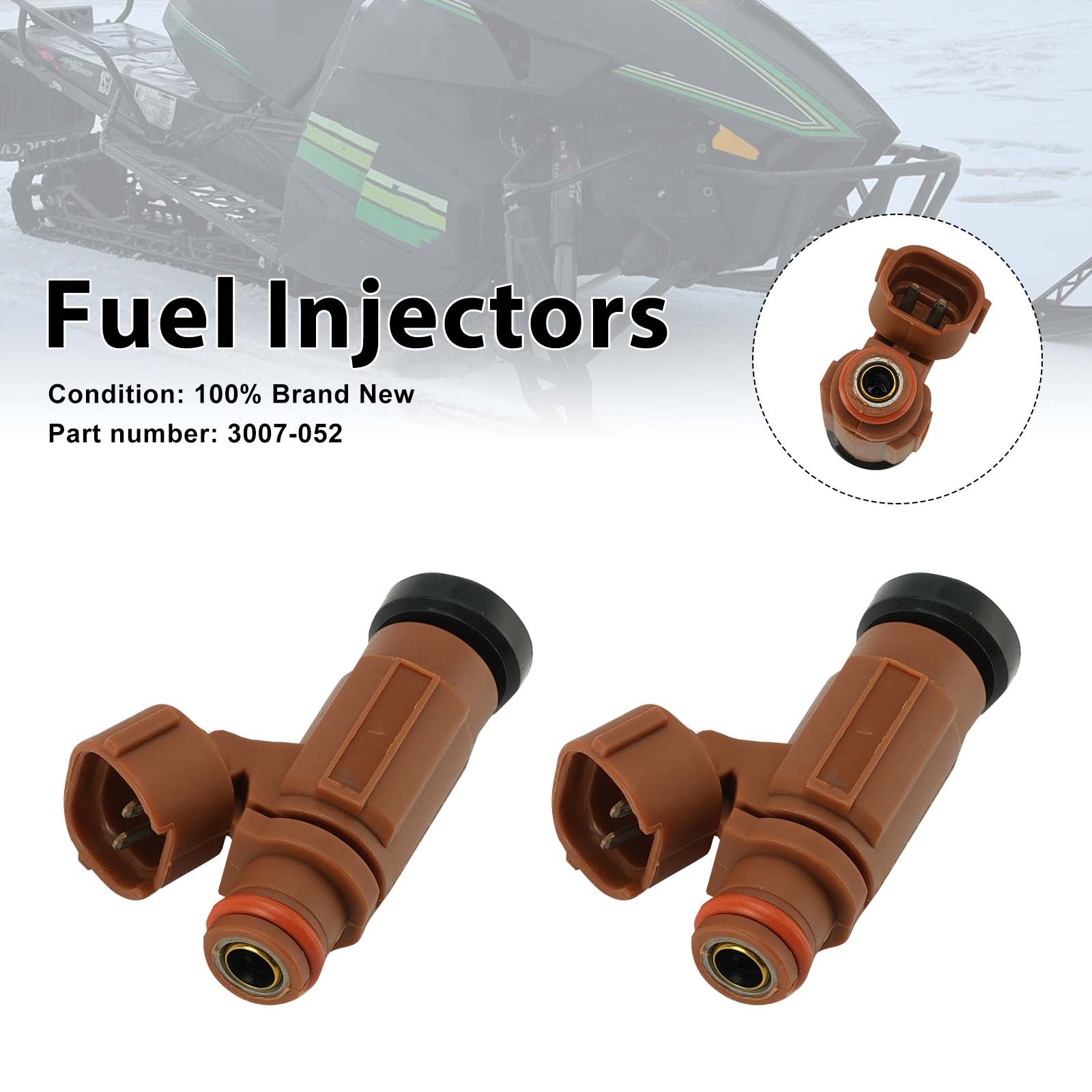 2PC 2004-2017 Arctic Cat Sno Pro 500 F5 ZR 4000 Fuel Injectors 3007-052