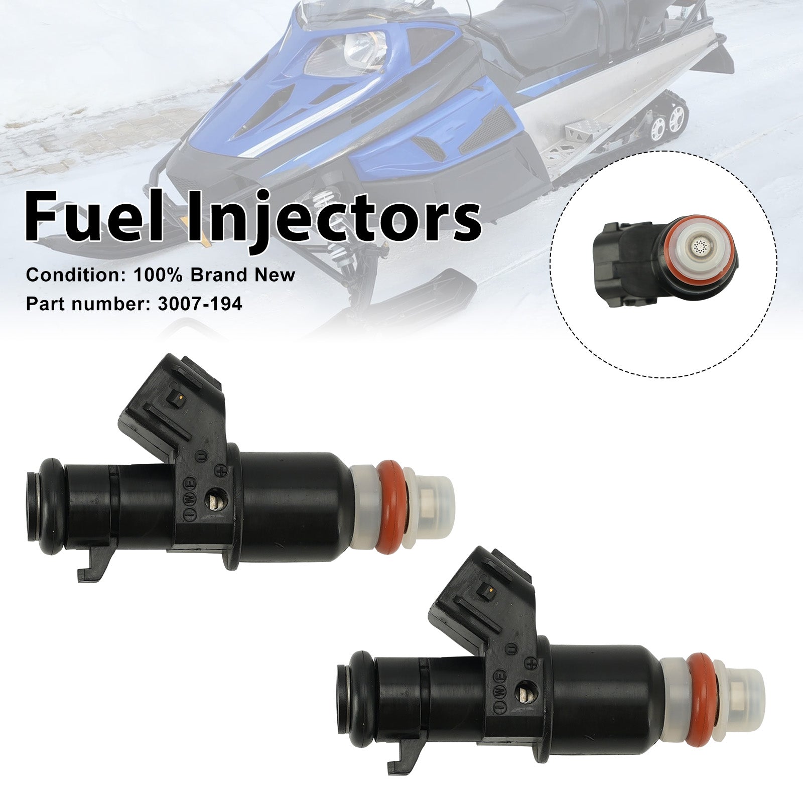 2PC 09-14 08-14 14-17 Arctic Cat Bearcat Z1 TZ1 ZR5000 Fuel Injectors 3007-194
