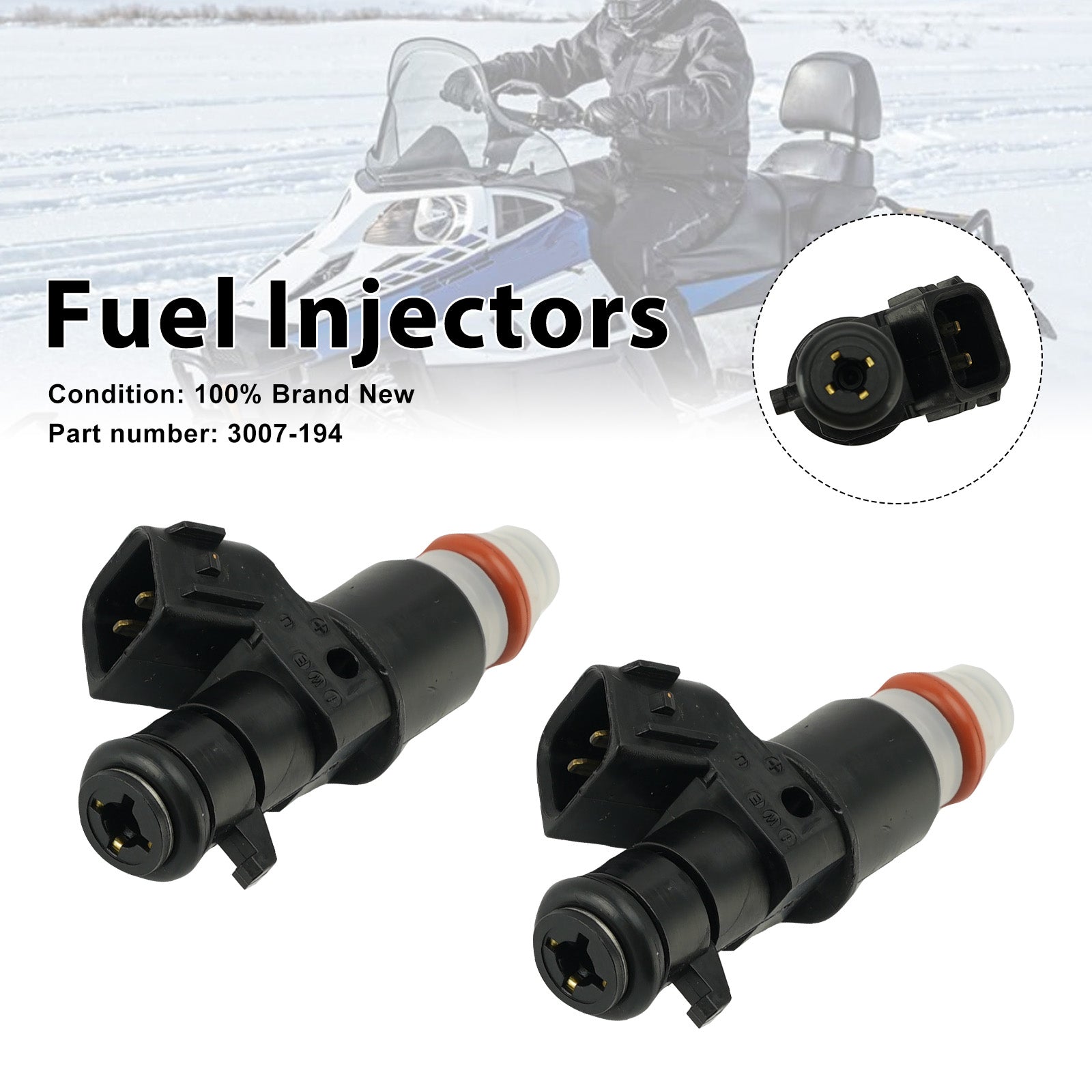 2PC 09-14 08-14 14-17 Arctic Cat Bearcat Z1 TZ1 ZR5000 Fuel Injectors 3007-194