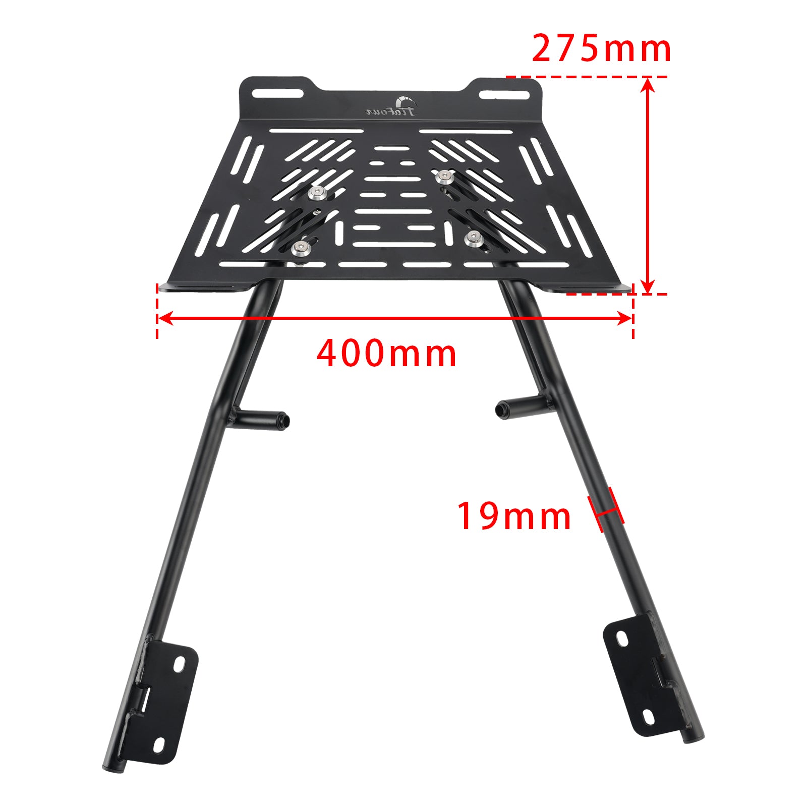 2016-2020 Yamaha Tracer 700 / GT Black Rear Luggage Rack Enlargement Plate