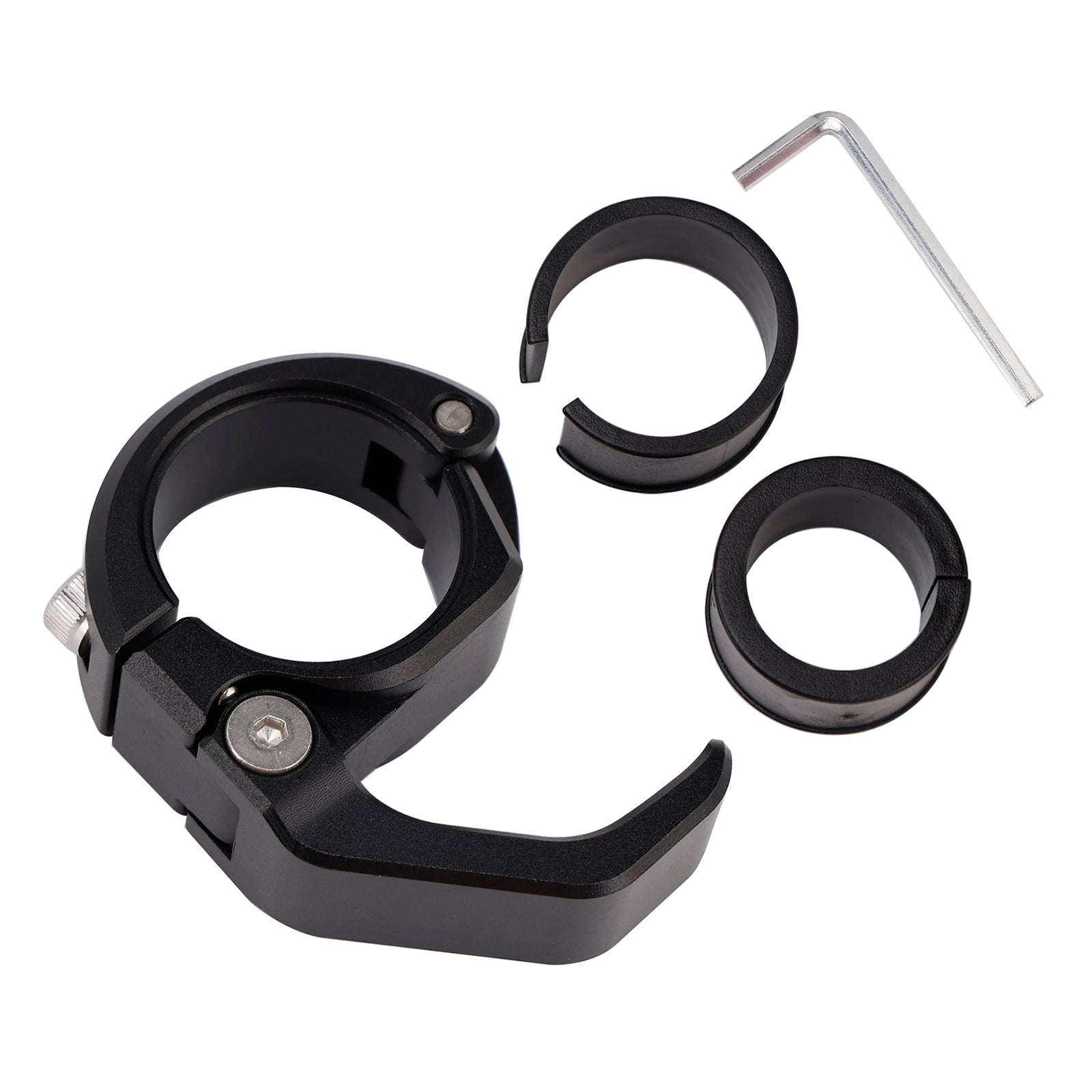Suporte de montagem de gancho para capacete de motocicleta utv preto 22-25mm universal