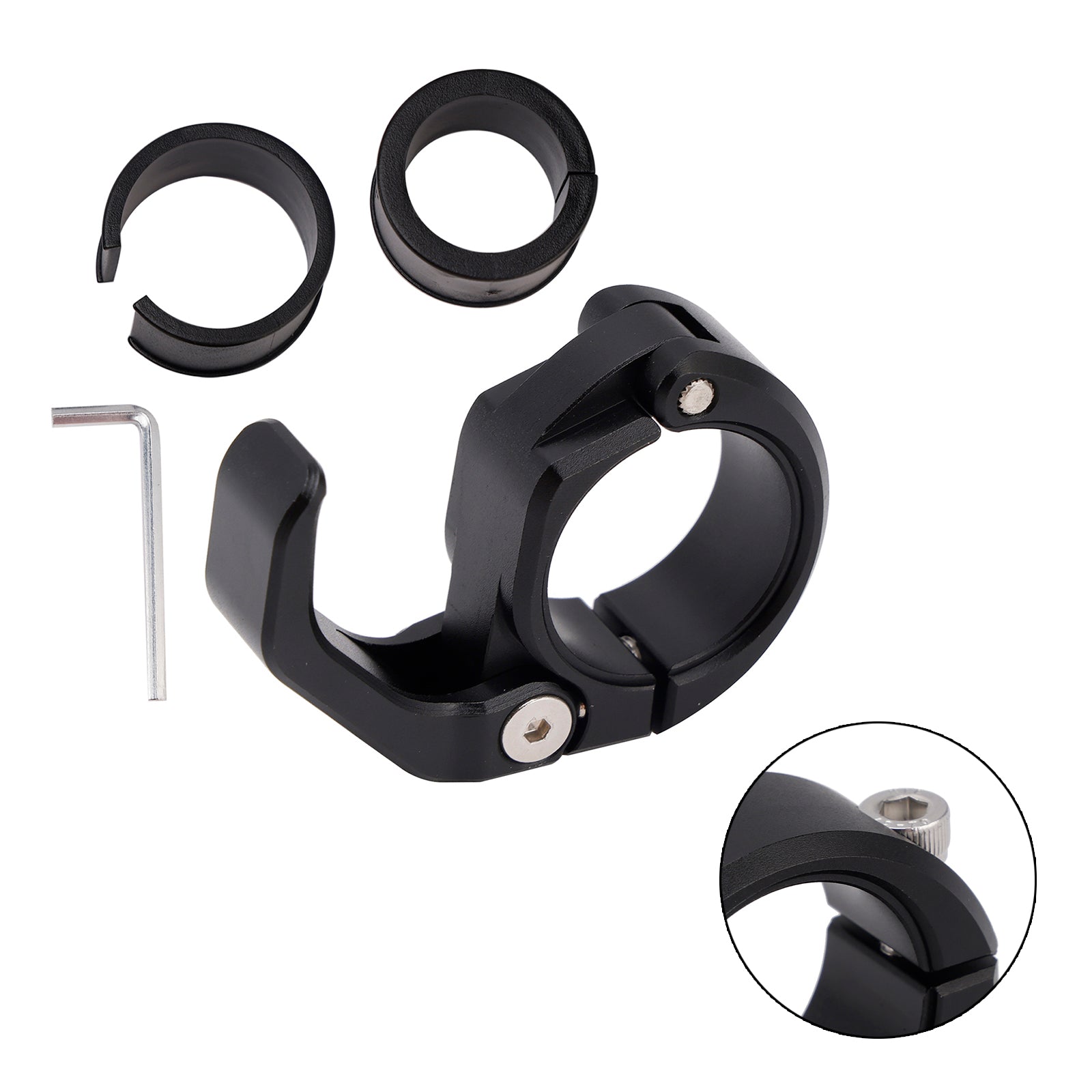 Suporte de montagem de gancho para capacete de motocicleta utv preto 22-25mm universal