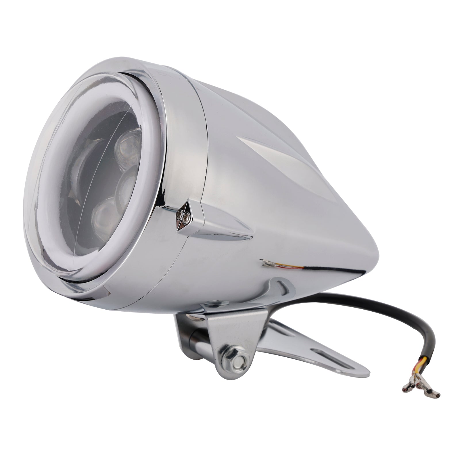 Racer Bobber High&Low Beam Headlight Beam Fog Lamp Custom 6000Lm