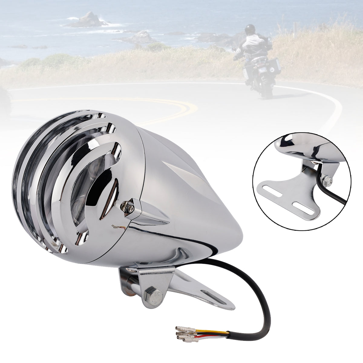 Racer Bobber High&Low Beam Forlygte Beam Tågelygte Brugerdefineret 6000Lm