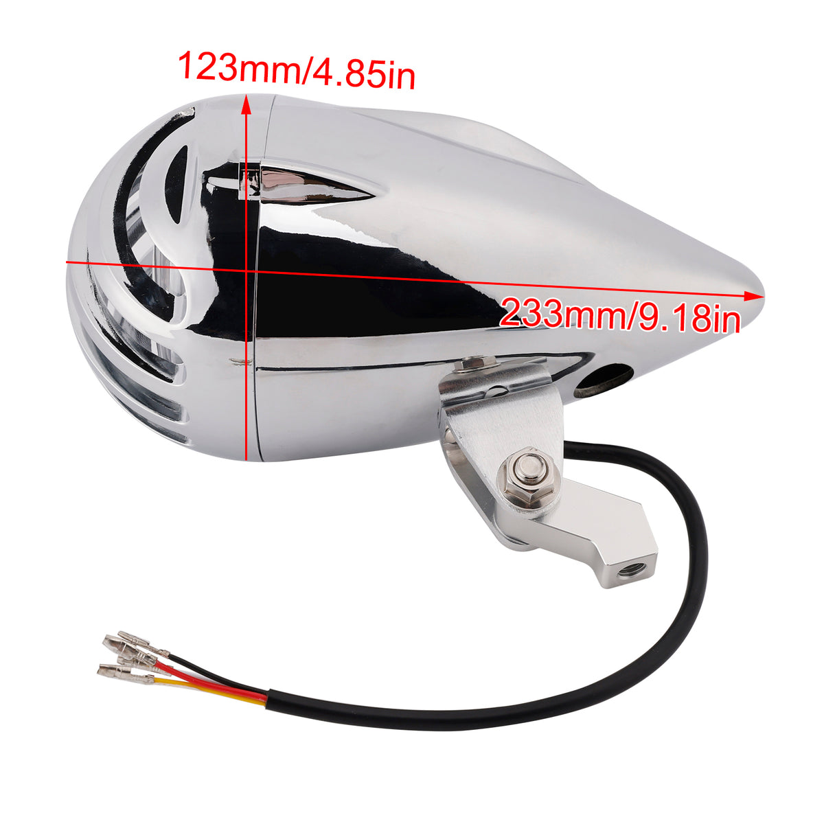 Racer Bobber High&Low Beam Headlight Beam Fog Lamp Custom 6000Lm