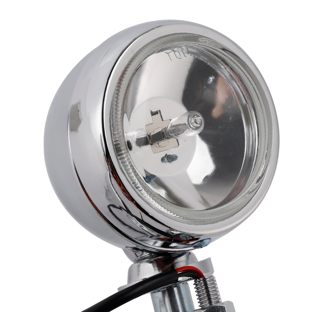 Racer Bobber Chopper motorfiets Beam mistlamp aangepast chroom met beugel