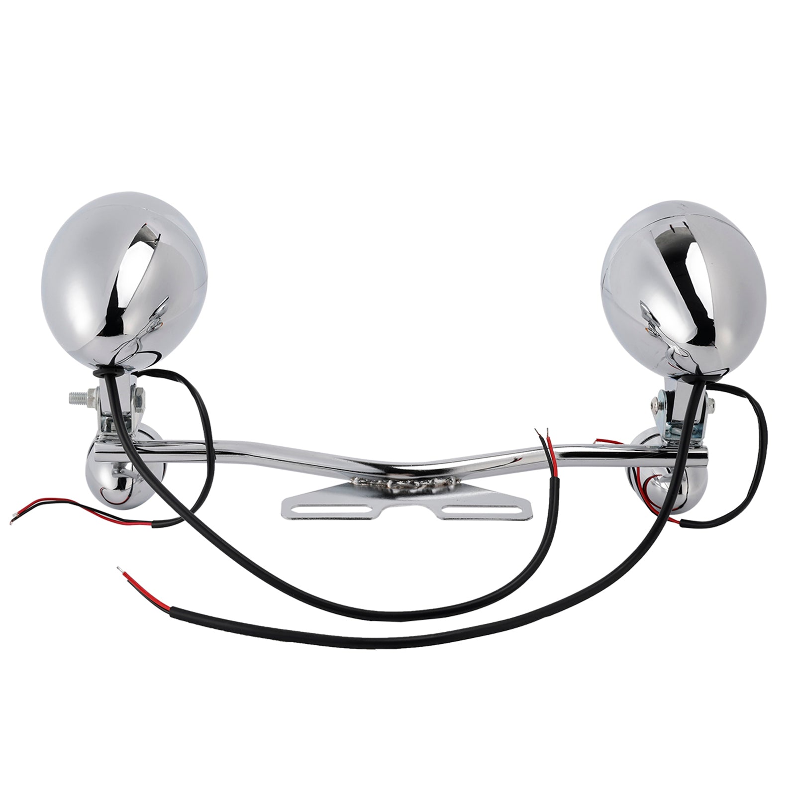 Racer Bobber Chopper Motorcycle Beam Fog Lamp Custom Chrome W/ Bracket Led