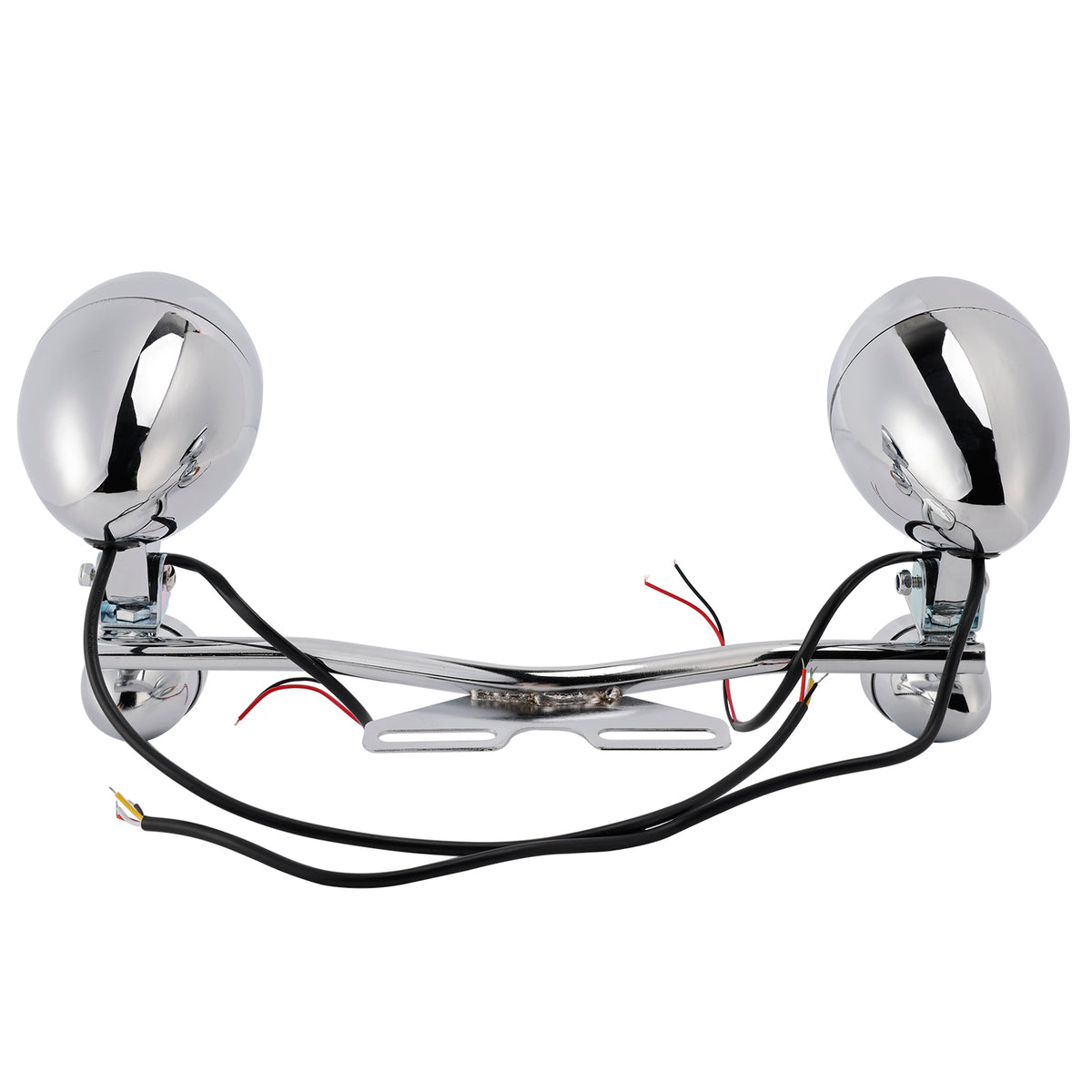 Racer Bobber Chopper Motorcycle Beam Fog Lamp Custom Chrome W/ Bracket