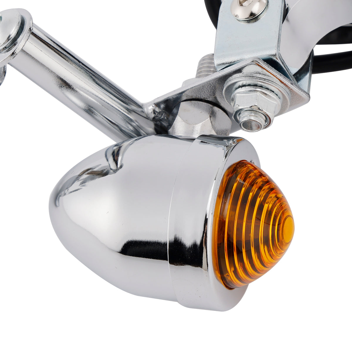 Racer Bobber Chopper Motocyklová mlhová lampa Custom Chrome W/ Bracket