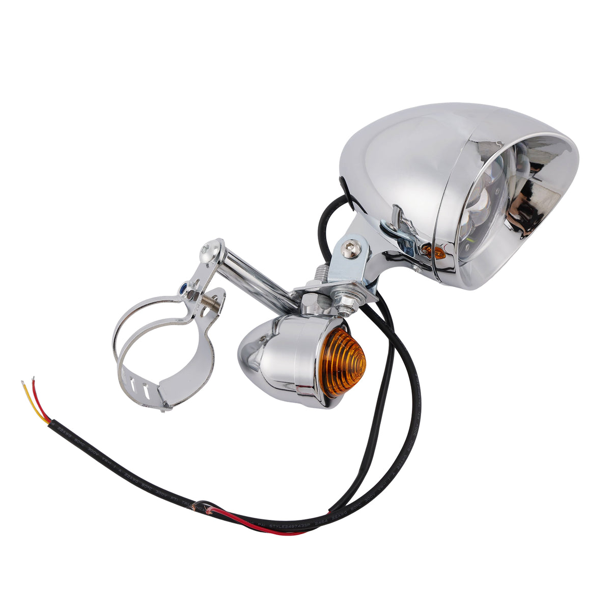 Racer Bobber Chopper Motocyklová mlhová lampa Custom Chrome W/ Bracket