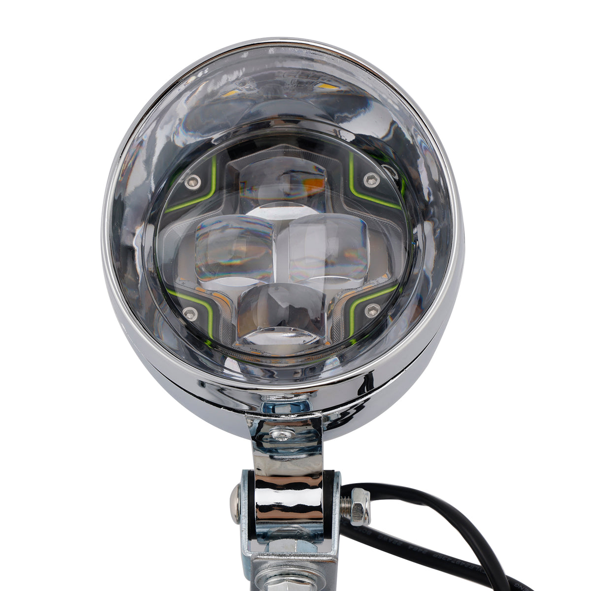 Racer Bobber Chopper Motocyklová mlhová lampa Custom Chrome W/ Bracket