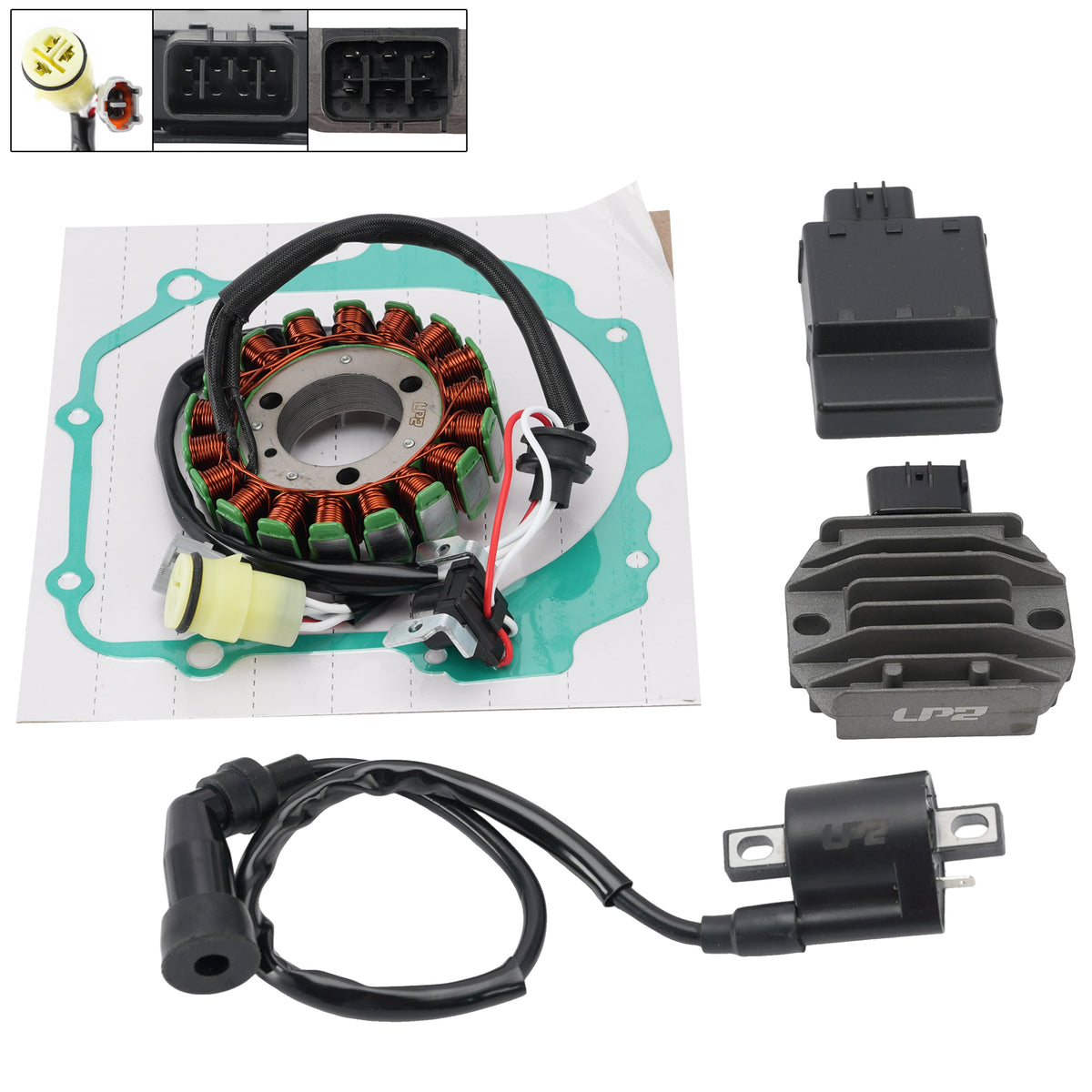 2004-2013 Yamaha YFM125 Grizzly Stator Regulator CDI Box Ignition Coil Gasket