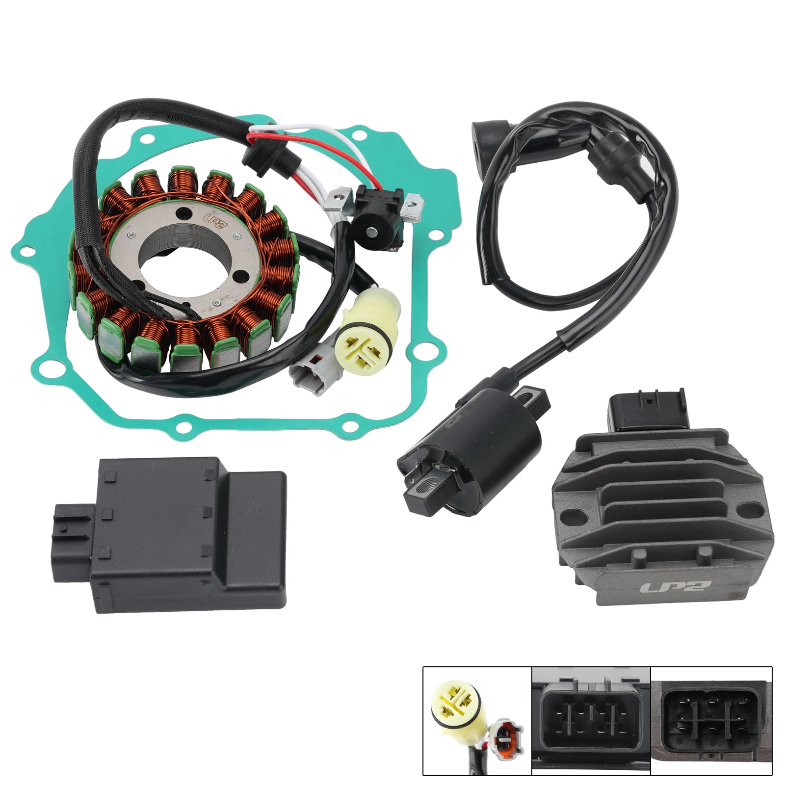 2004-2013 Yamaha YFM125 Grizzly Stator Regulator CDI Box Ignition Coil Gasket