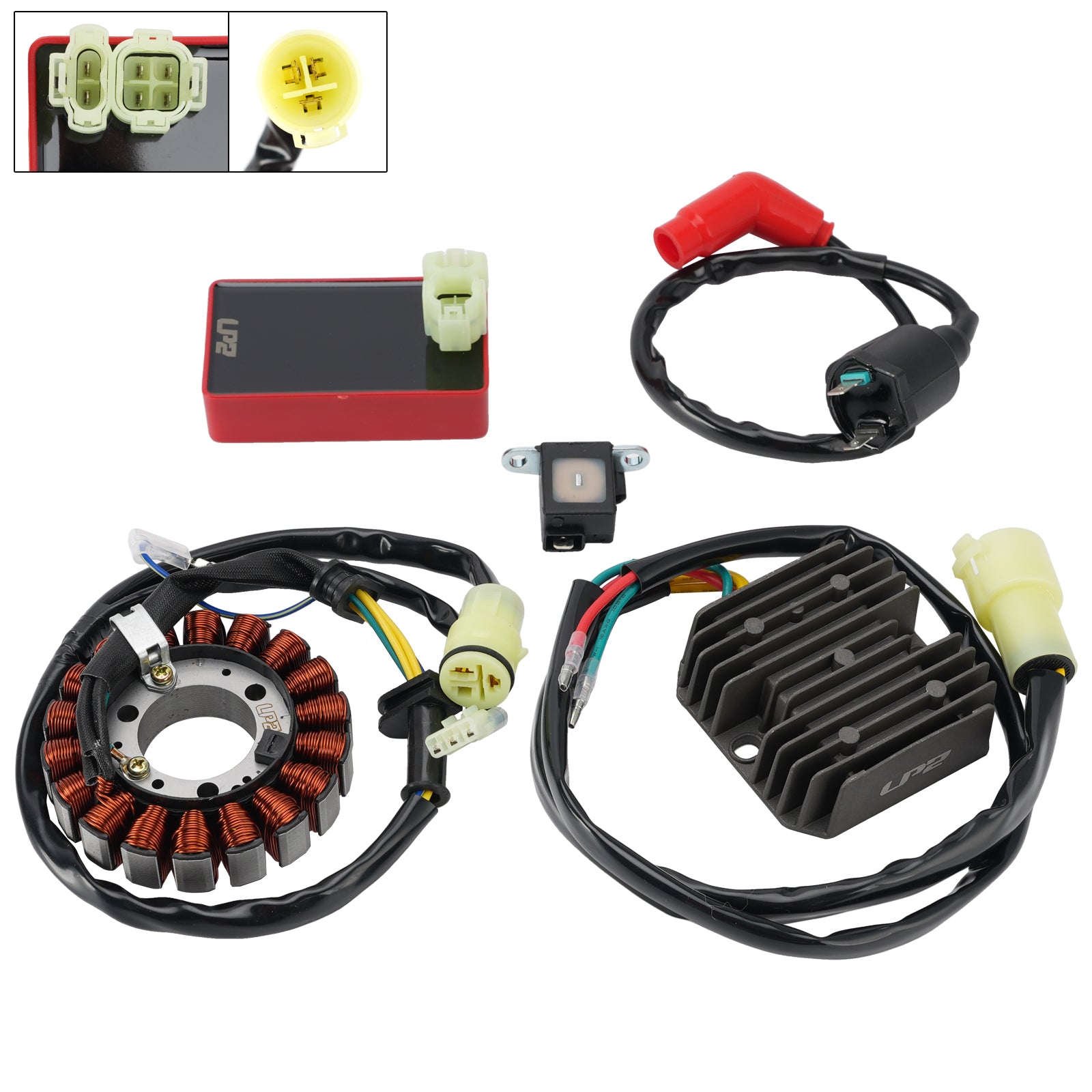 18-Pole 1994-1997 Honda TRX300 Fourtrax Stator Regulator CDI Box Ignition Coil