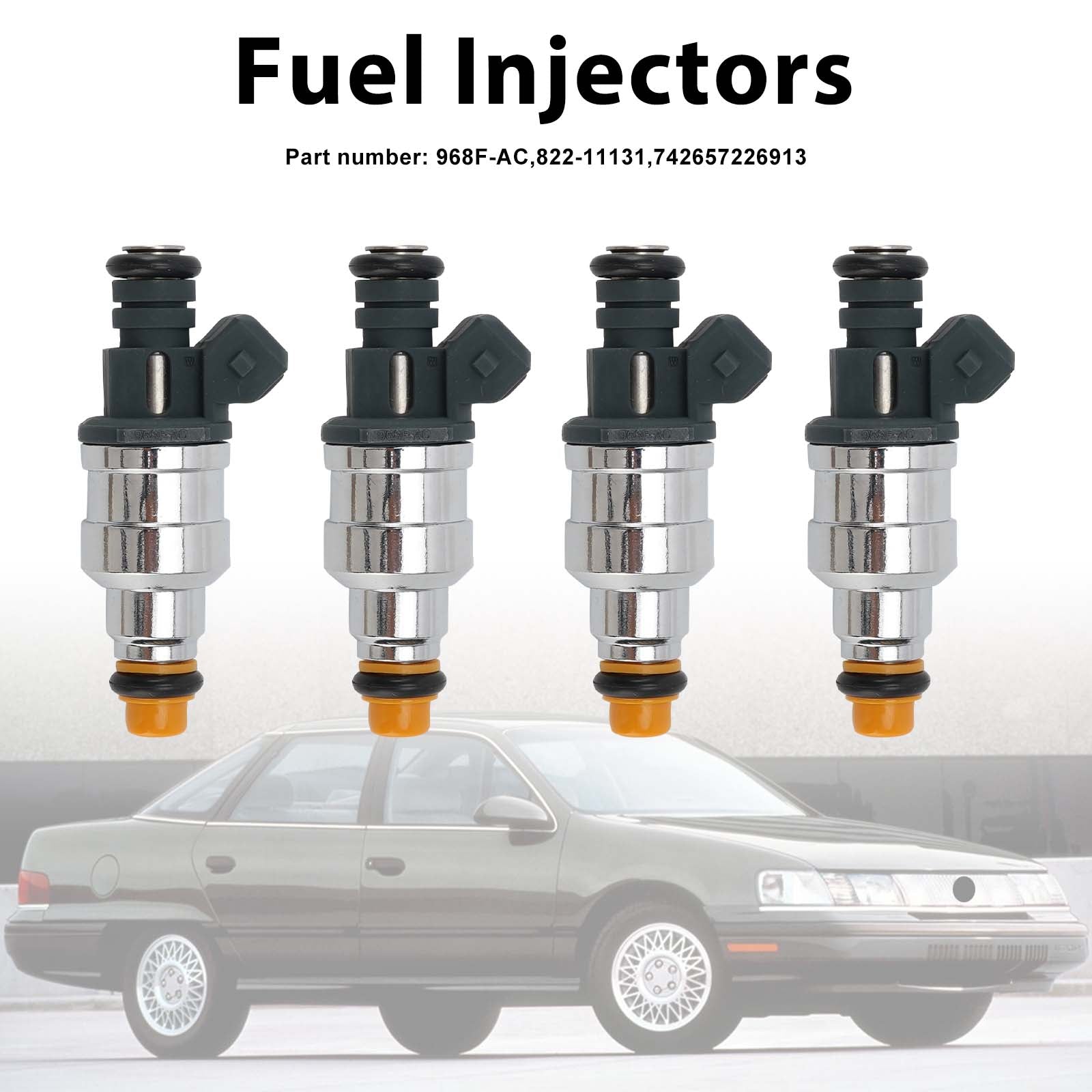 4PC Mercury Ford 2.0 742657226913 Fuel Injectors 968F-AC 822-11131