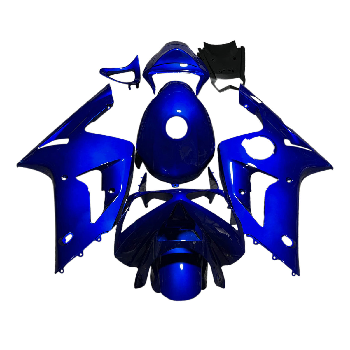 Amotopart 2003–2004 Kawasaki ZX6R 636 blaues Verkleidungsset
