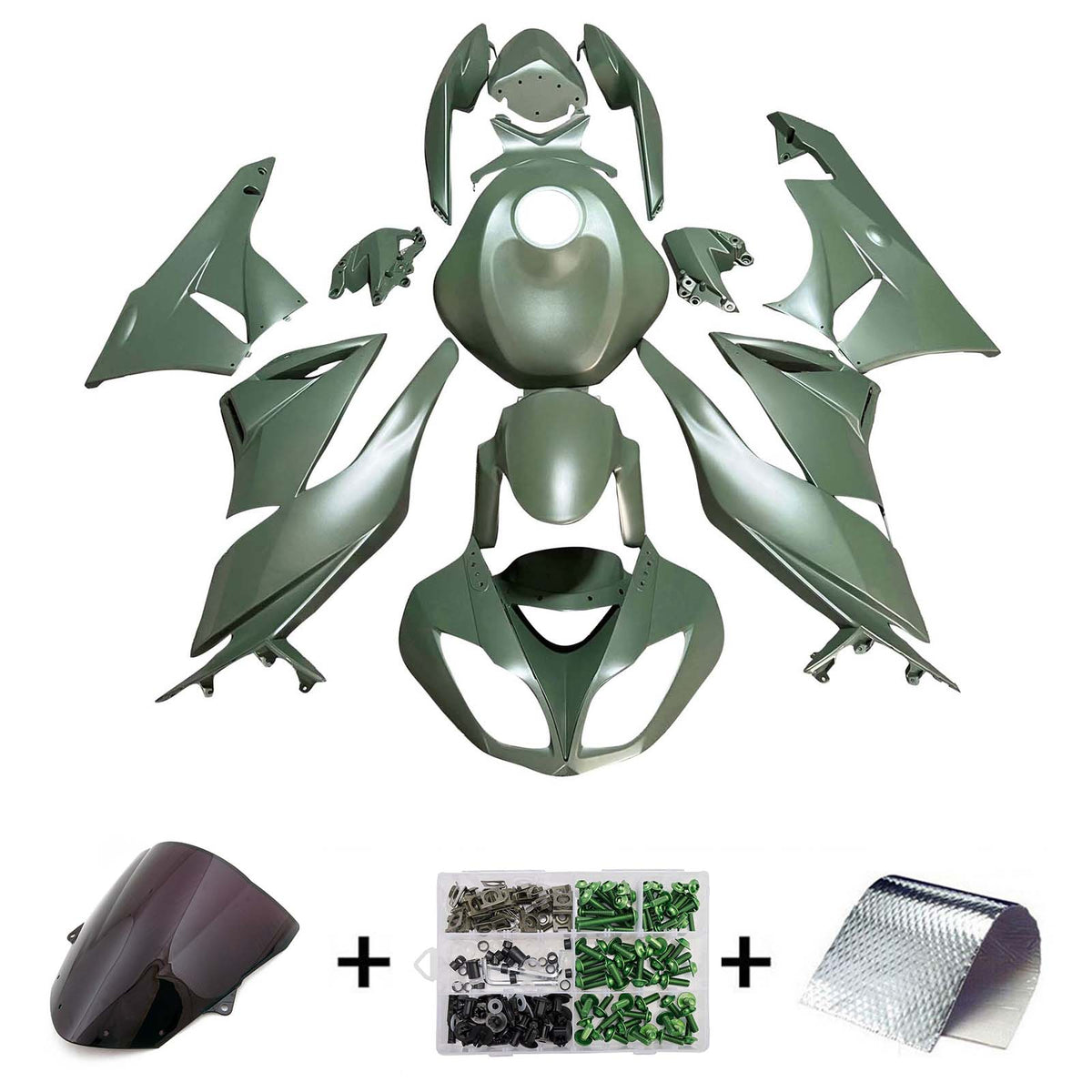 Amotopart 2009-2012 Kawasaki ZX6R 636 groene kuipset