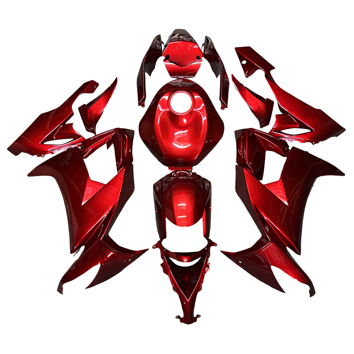 Amotopart 2008-2010 Kawasaki ZX10R Red Fairing Kit