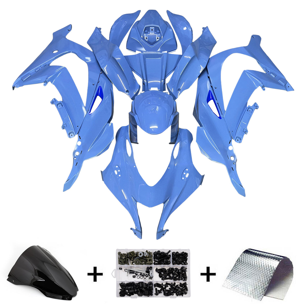 Kit carena blu Amotopart 2016-2020 Kawasaki ZX10R