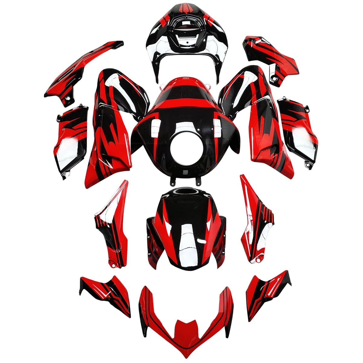 Amotopart 2020-2024 Kawasaki Z900 Red Black White Fairing Kit