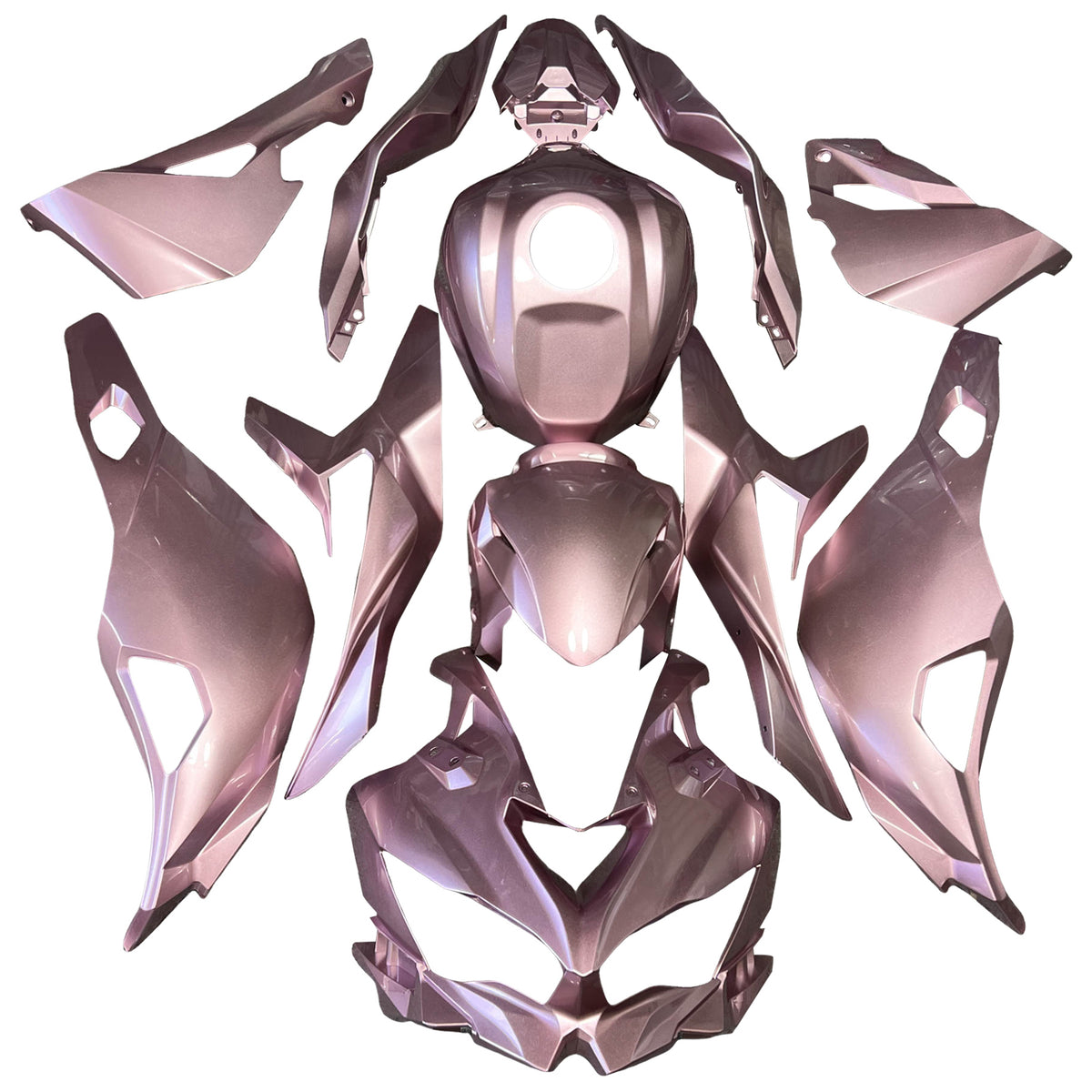 Amotopart 2019-2026 Kawasaki Ninja ZX-25R ZX-4R ZX-4RR Pink Fairing Kit