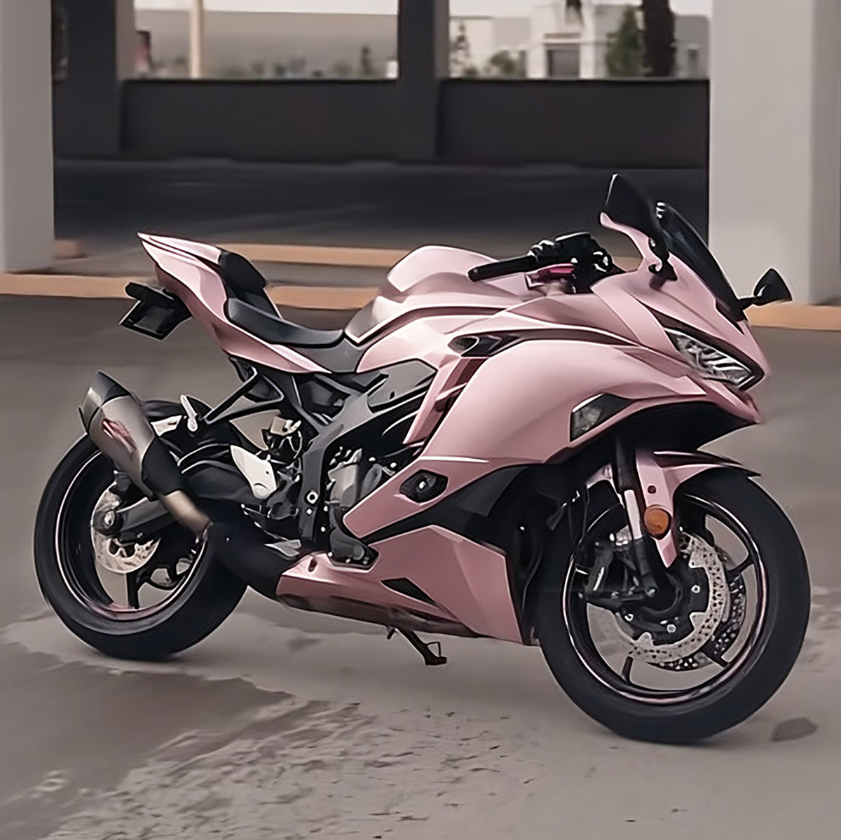 Amotopart 2019-2026 Kawasaki Ninja ZX-25R ZX-4R ZX-4RR Pink Fairing Kit
