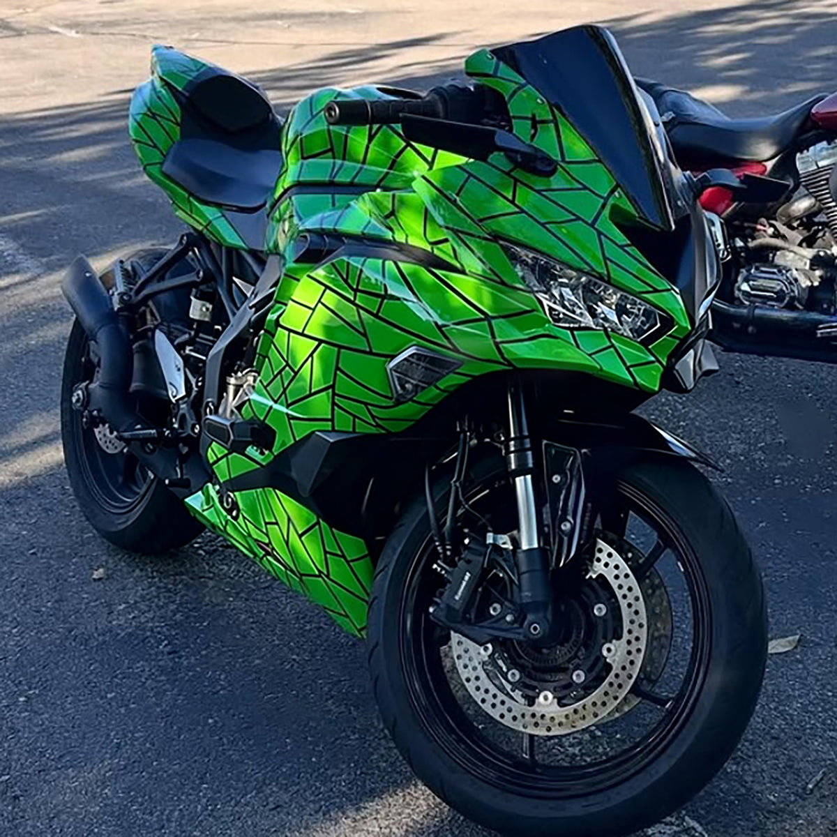 Amotopart 2019-2026 Kawasaki Ninja ZX-25R ZX-4R ZX-4RR Green Black Fairing Kit