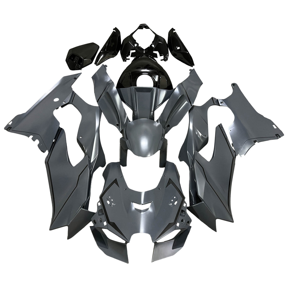 Amotopart 2021-2025 Kawasaki ZX-10R ZX-10RR grijszwarte kuipset
