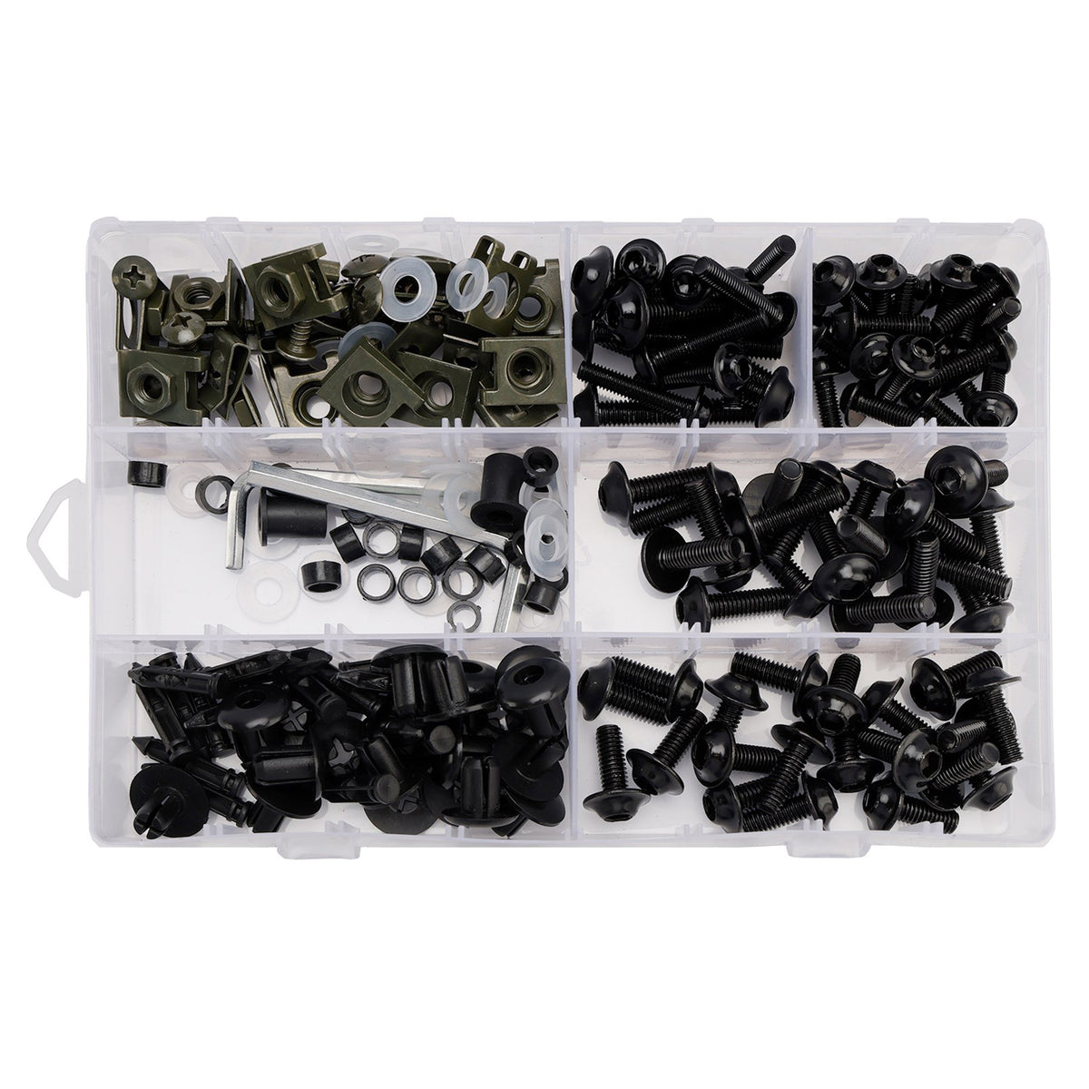 Amotopart 2024–2026 Kawasaki Ninja 500 Weiß Schwarz Verkleidungsset