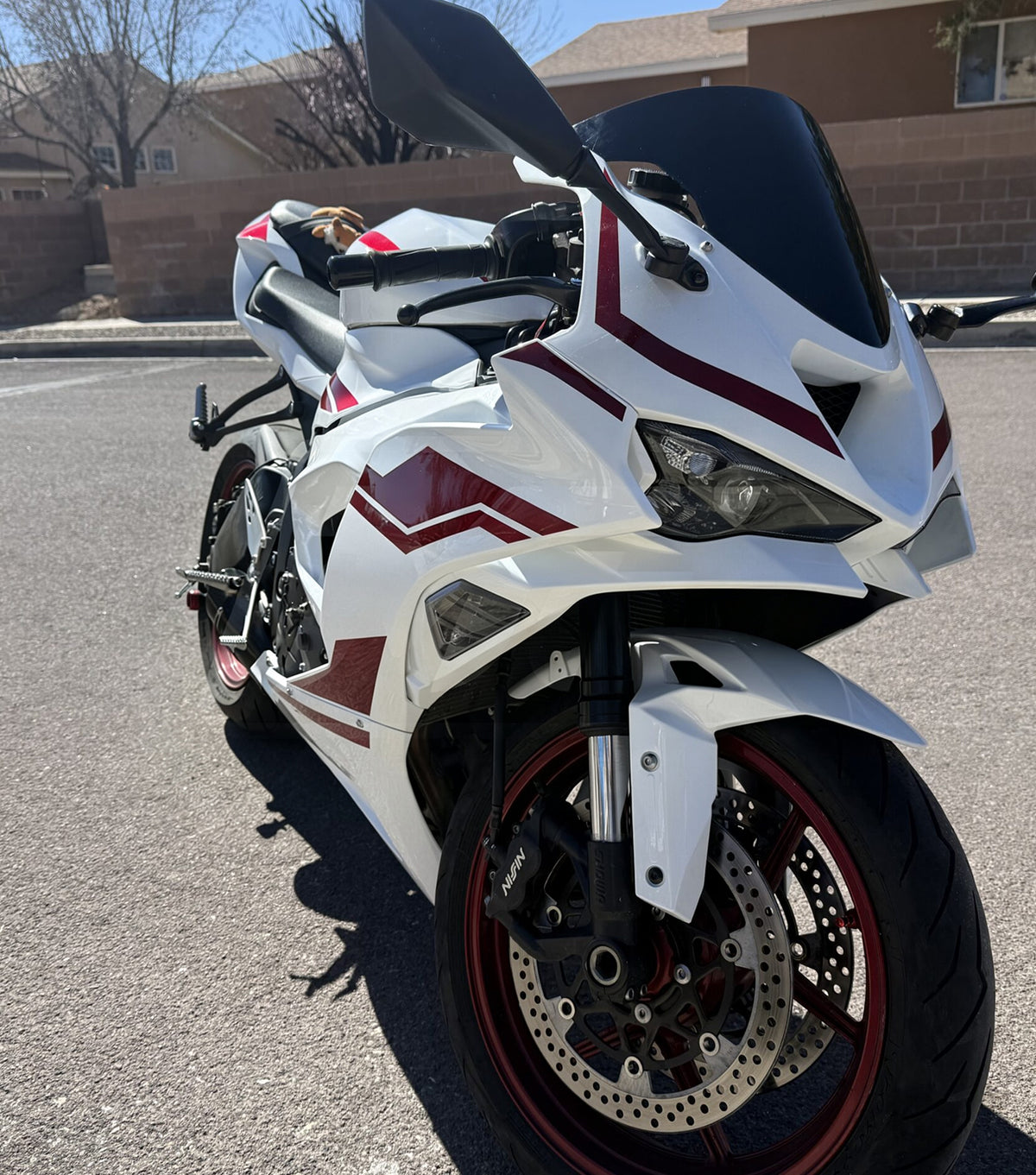 Amotopart 2024-2026 Kawasaki ZX-6R černá červená sada kapotáže