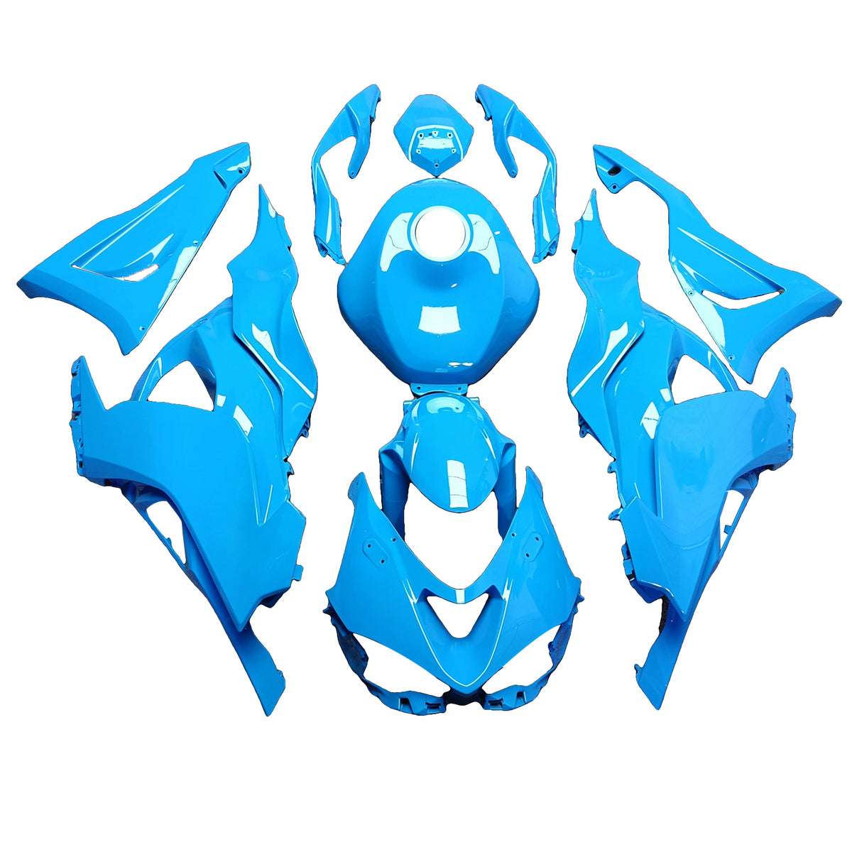Amotopart 2024-2026 Kawasaki ZX-6R Blue Fairing Kit