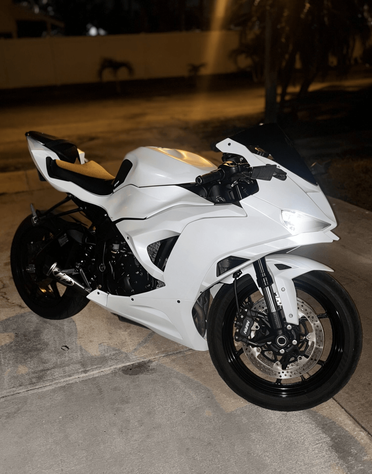 Amotopart 2024-2026 Kawasaki ZX-6R White Fairing Kit