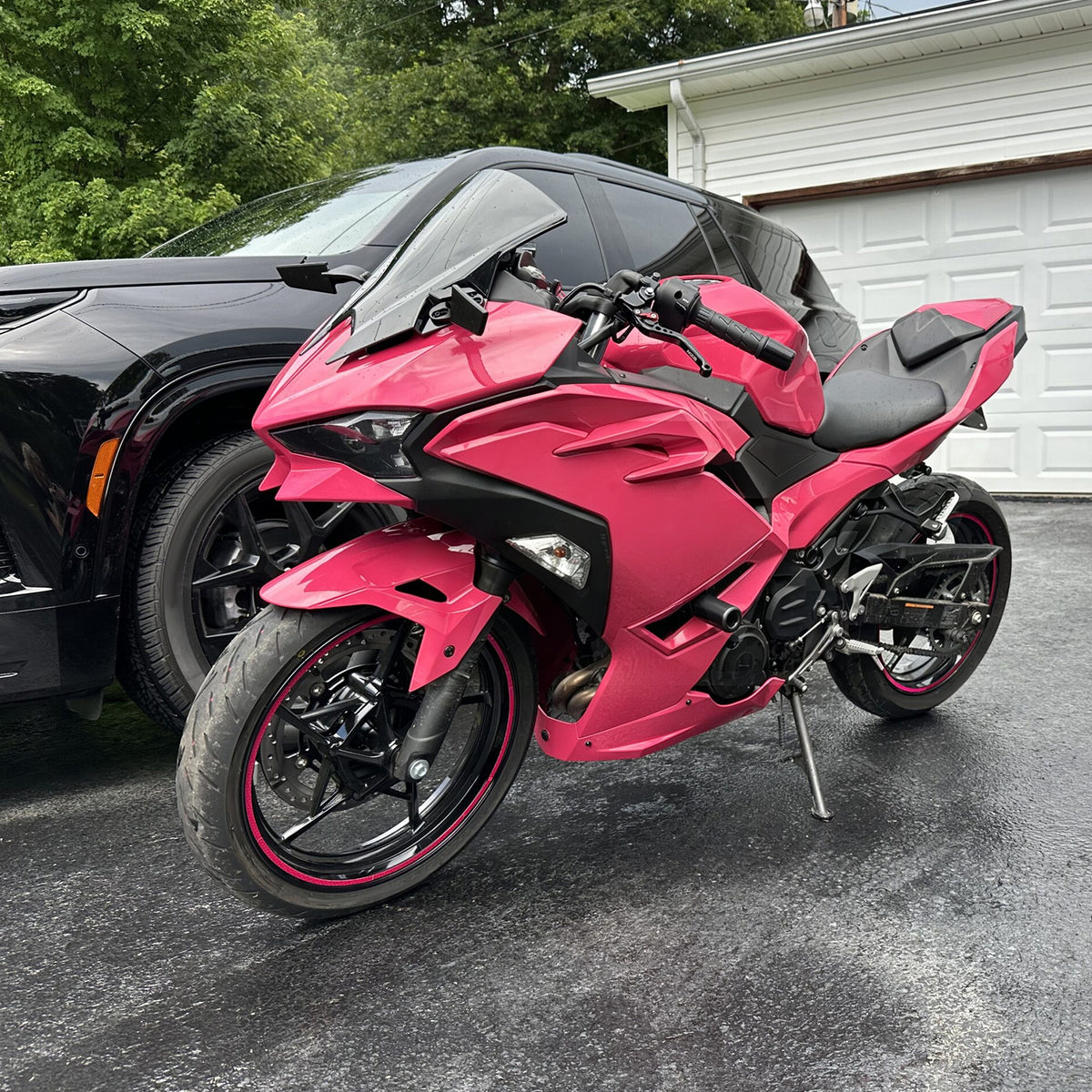 Amotopart 2024-2026 Kawasaki Ninja 500 roze kuipset