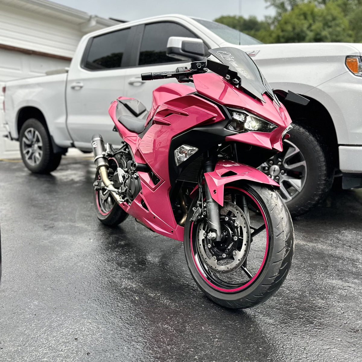 Amotopart 2024-2026 Kawasaki Ninja 500 roze kuipset