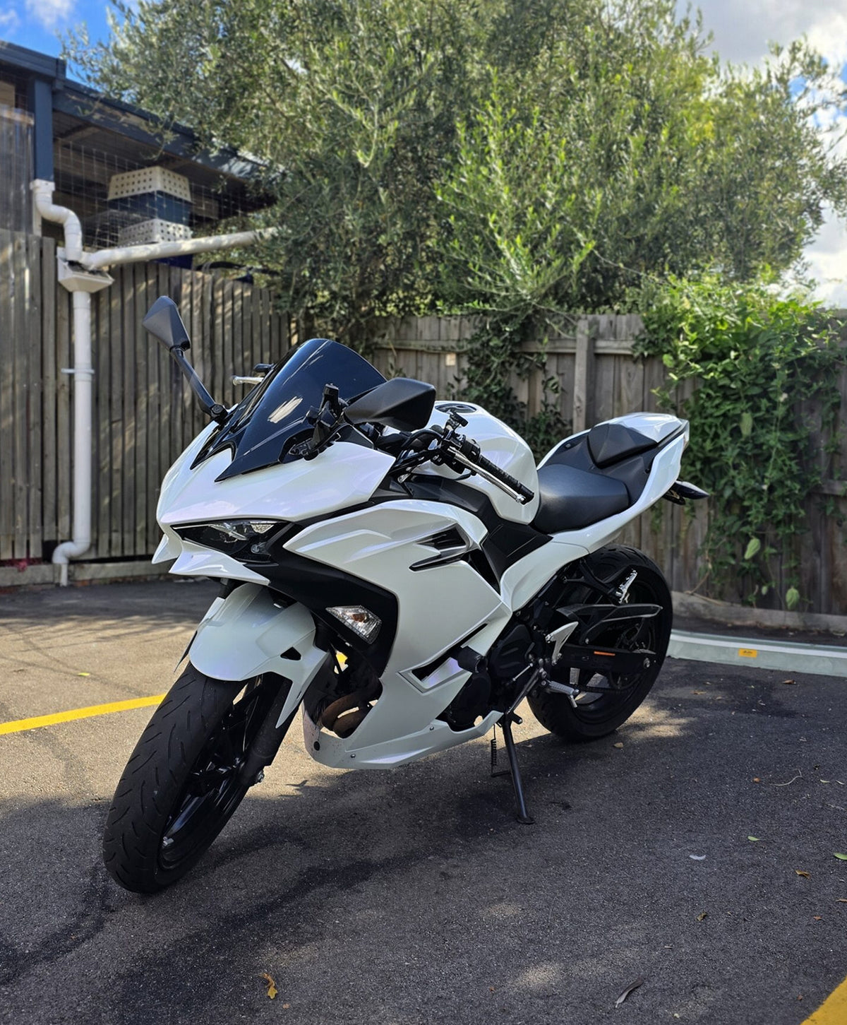 Amotopart 2024-2026 Kawasaki Ninja 500 Parelwit Paars kuipset