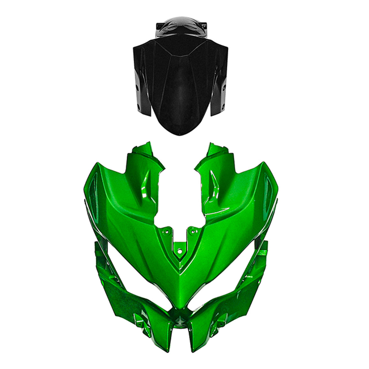 Amotopart 2019-2024 Kawasaki Versys 1000 Black Green Fairing Kit
