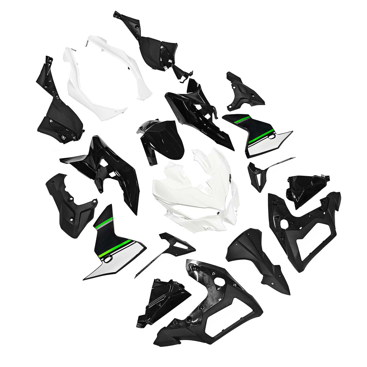 Amotopart 2019-2024 Kawasaki Versys 1000 White Black Green Fairing Kit