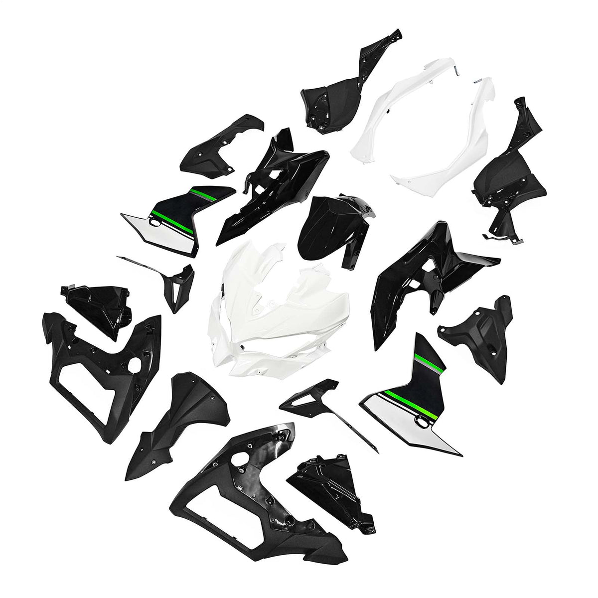 Amotopart 2019-2024 Kawasaki Versys 1000 White Black Green Fairing Kit